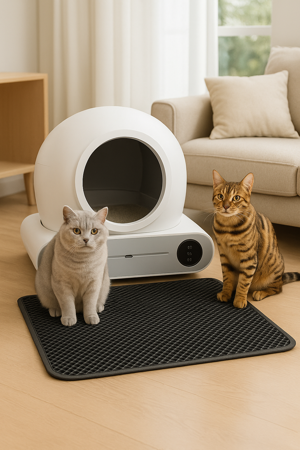 Lunao CleanStep - Tapis de litière anti-salissures pour chat